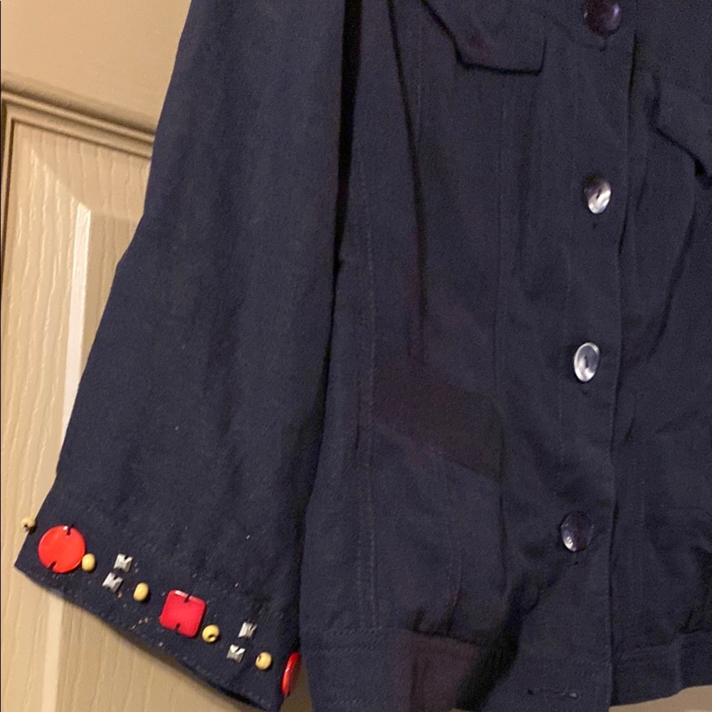 Ruby Rd Embellished Navy Jacket - Picture 5 of 7